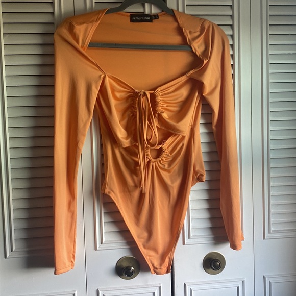 PLT orange cut out bodysuit - Picture 1 of 8